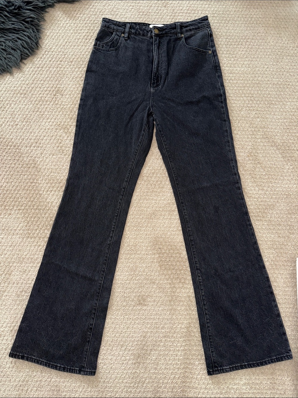 ROLLA'S Black High-Rise Flare Jeans